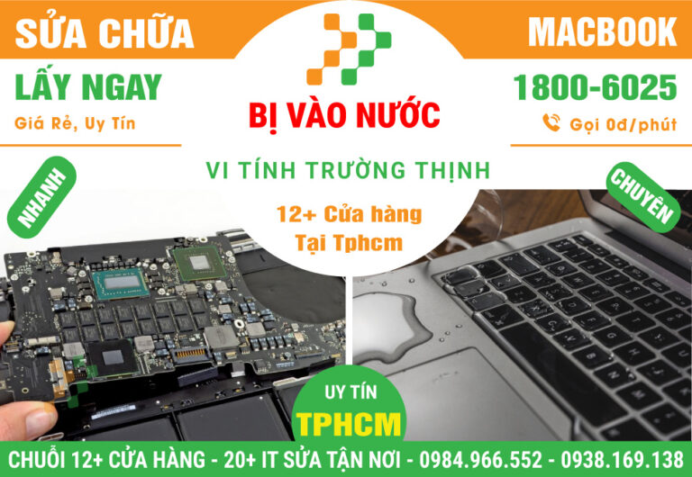 Sửa Chữa Macbook Dính Nước - Vào Nước - Không Lên