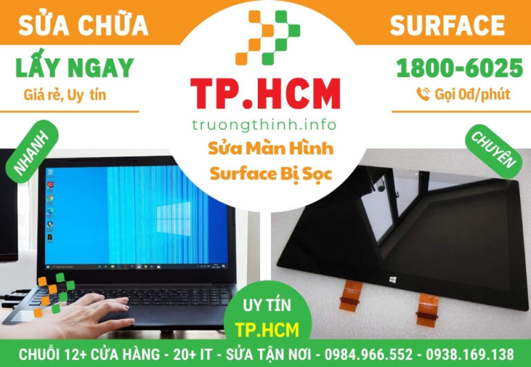 Sửa Màn Hình Surface Bị Sọc - Đốm Sáng - Vỡ