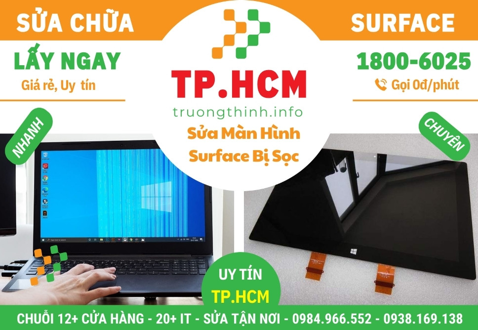 Sửa Màn Hình Surface Bị Sọc – Đốm Sáng – Vỡ