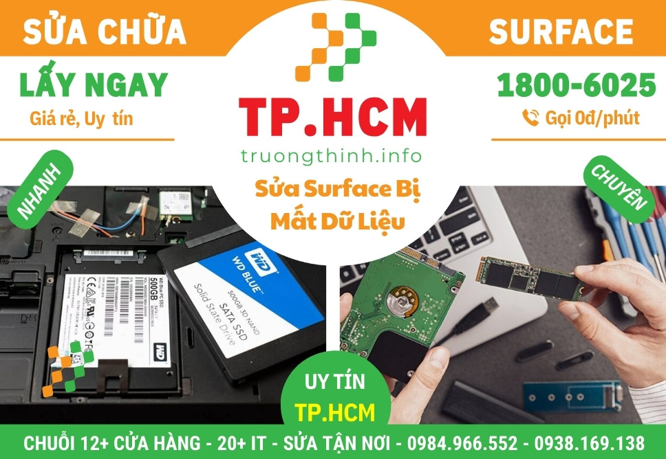 Sửa Surface Bị Mất Dữ Liệu – Cứu Dữ Liệu SSD