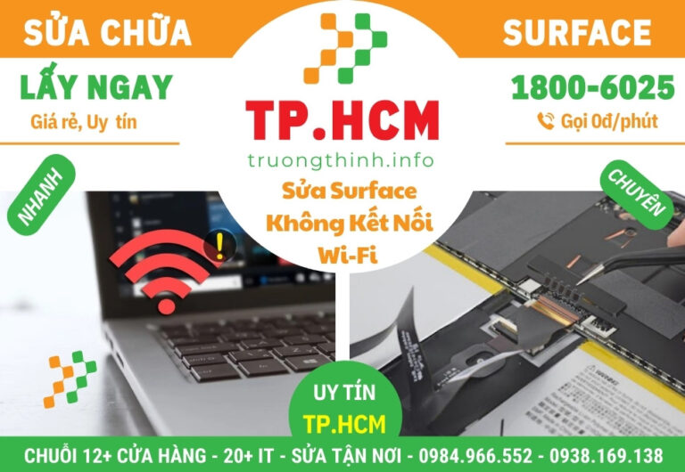 Sửa Surface Không Kết Nối Wi-Fi - Bluetooth