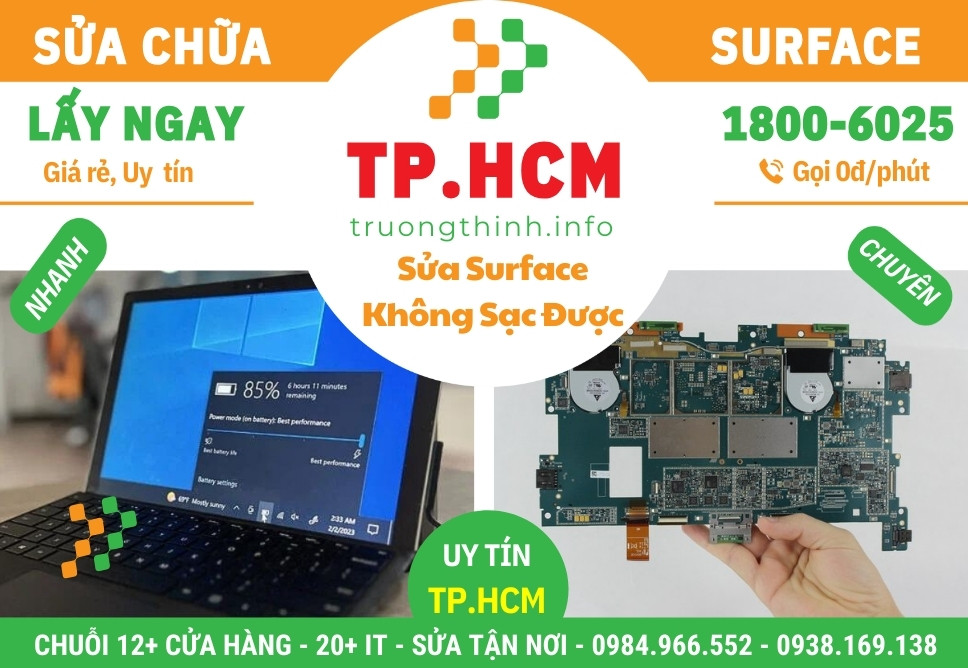 Sửa Surface Không Sạc Được – Lỗi Cổng Sạc
