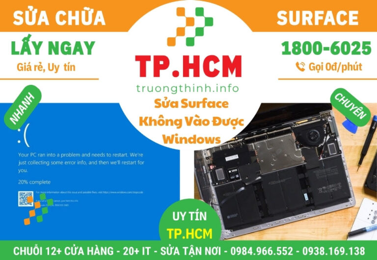 Sửa Surface Không Vào Được Windows