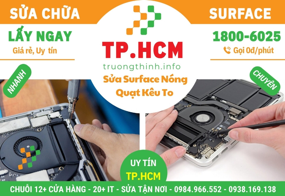 Sửa Chữa Surface Nóng – Quạt Kêu To – Tự Tắt