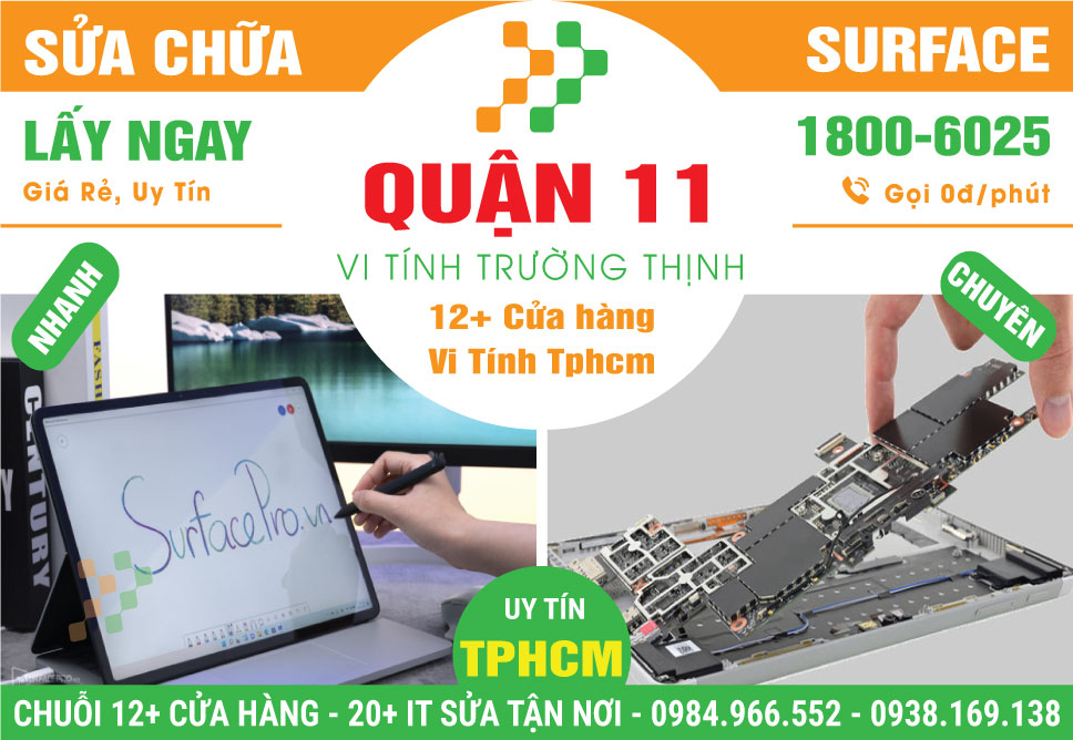 Sửa Surface Quận 11 – Chuyên Nghiệp Giá Rẻ
