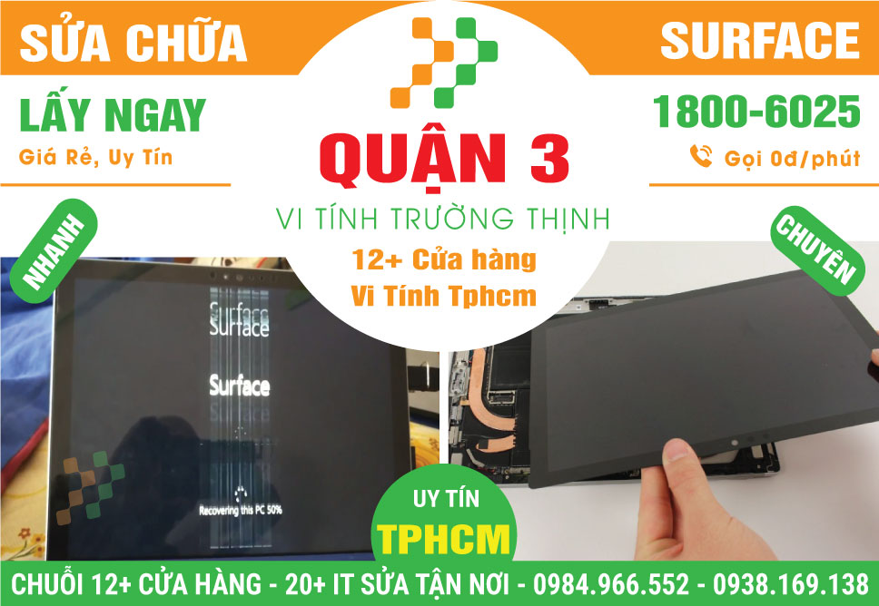 Sửa Surface quận 3 – Tận Nơi Nhanh Chóng