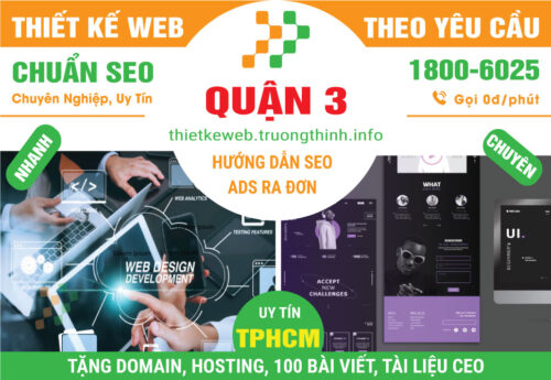 Thiết Kế Website Tại Quận 3 – Bán Hàng Tối Ưu