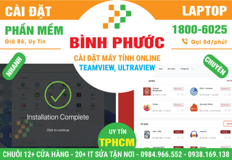 Cài Đặt Máy Tính Online Tại Bình Phước