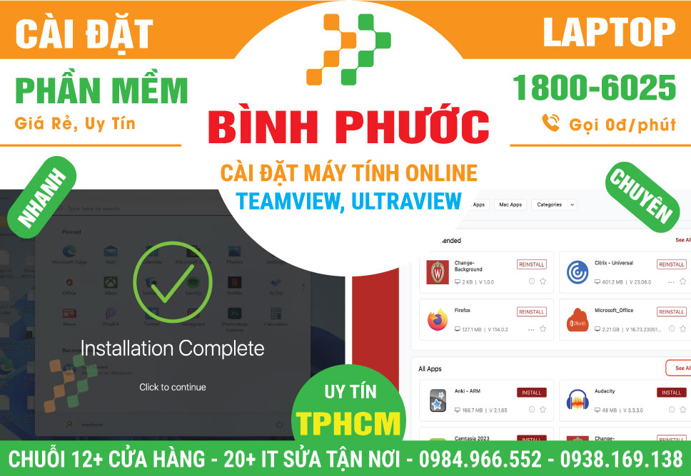 Cài Đặt Máy Tính Online Tại Bình Phước