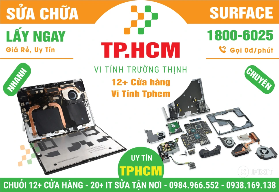 sửa Surface giá rẻ TPHCM