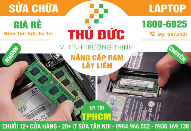 Nâng Cấp Ram Laptop Quận Thủ Đức