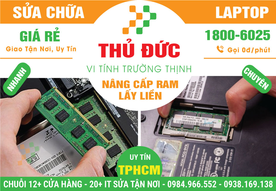 Nâng Cấp Ram Laptop Quận Thủ Đức