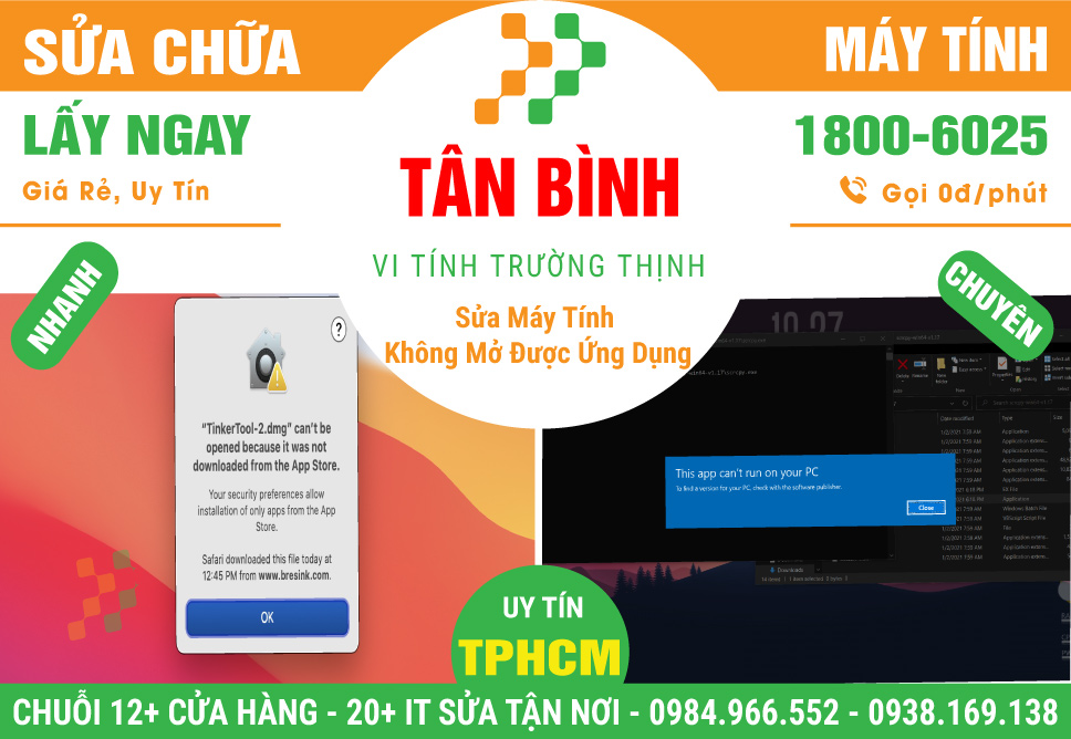 Nơi Sửa Lỗi Máy Tính Không Mở Được Ứng Dụng Tại Quận Tân Bình