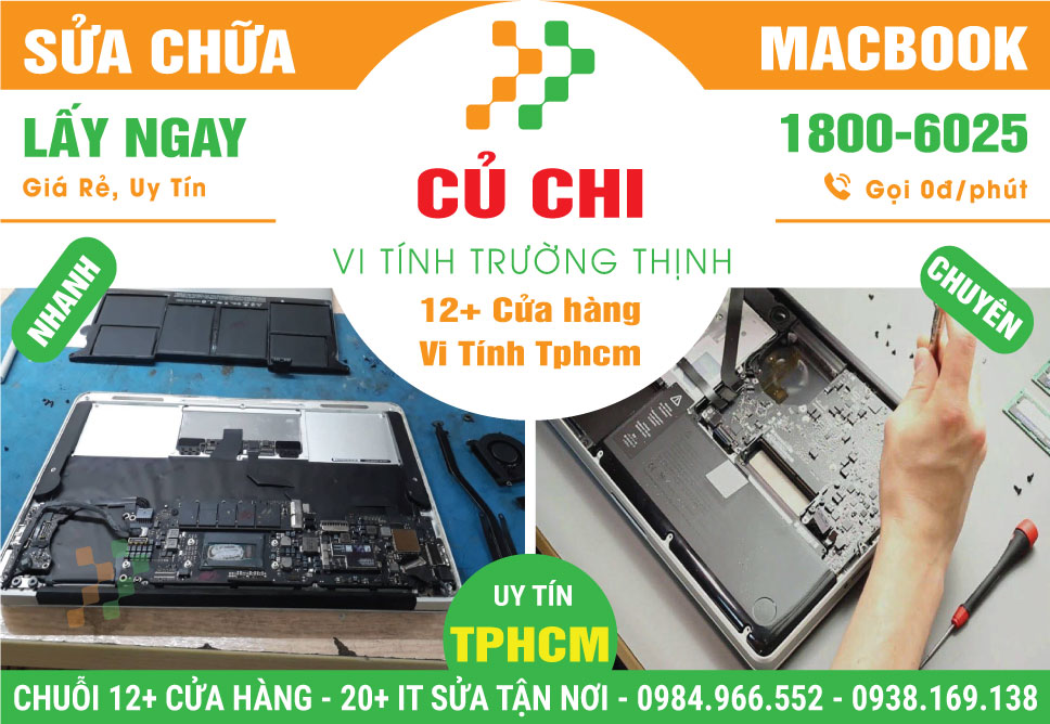 Sửa Macbook Huyện Củ Chi – Sửa Tại Nhà