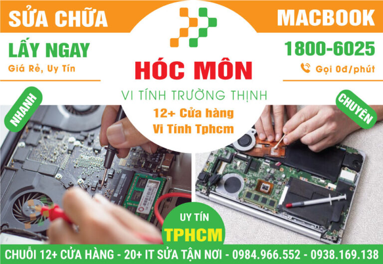 Sửa Macbook Huyện Hóc Môn Lấy Liền