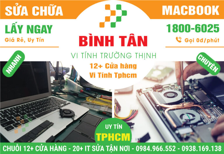 Sửa Macbook Quận Bình Tân Nhanh Chóng