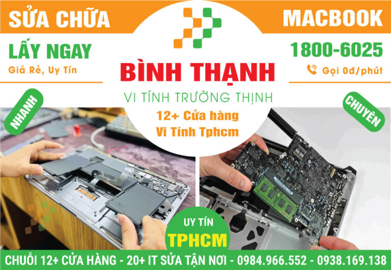 Sửa Macbook Quận Bình Thạnh Giá Rẻ