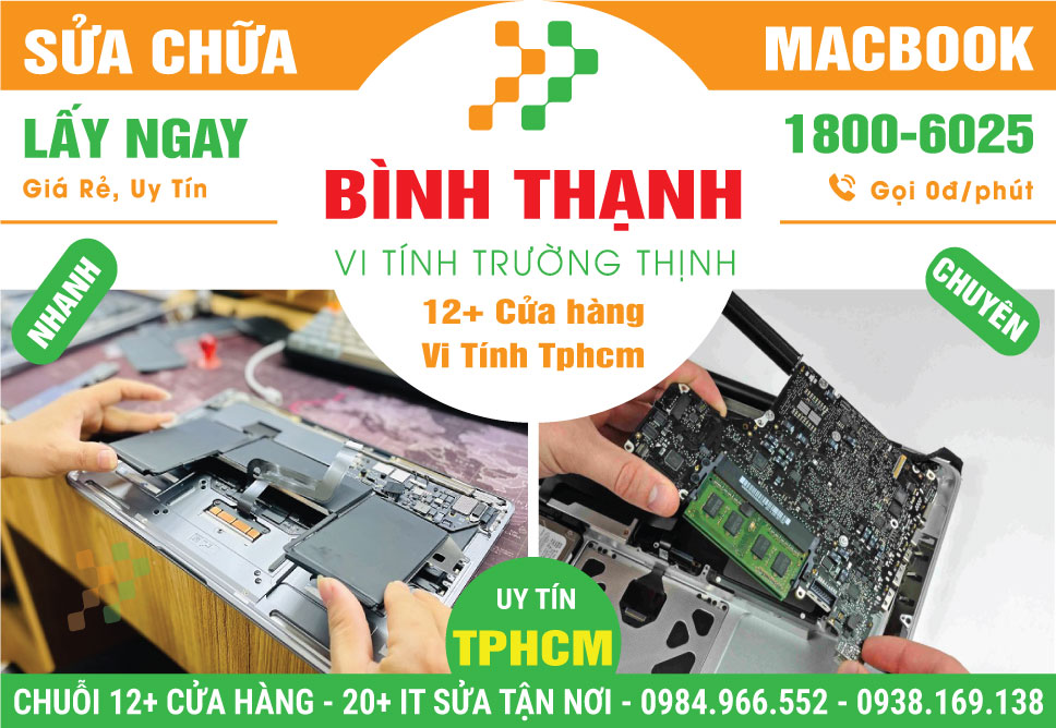 Sửa Macbook Quận Bình Thạnh Giá Rẻ