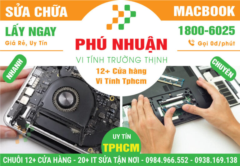 Sửa Macbook Quận Phú Nhuận Tận Nơi Uy Tín