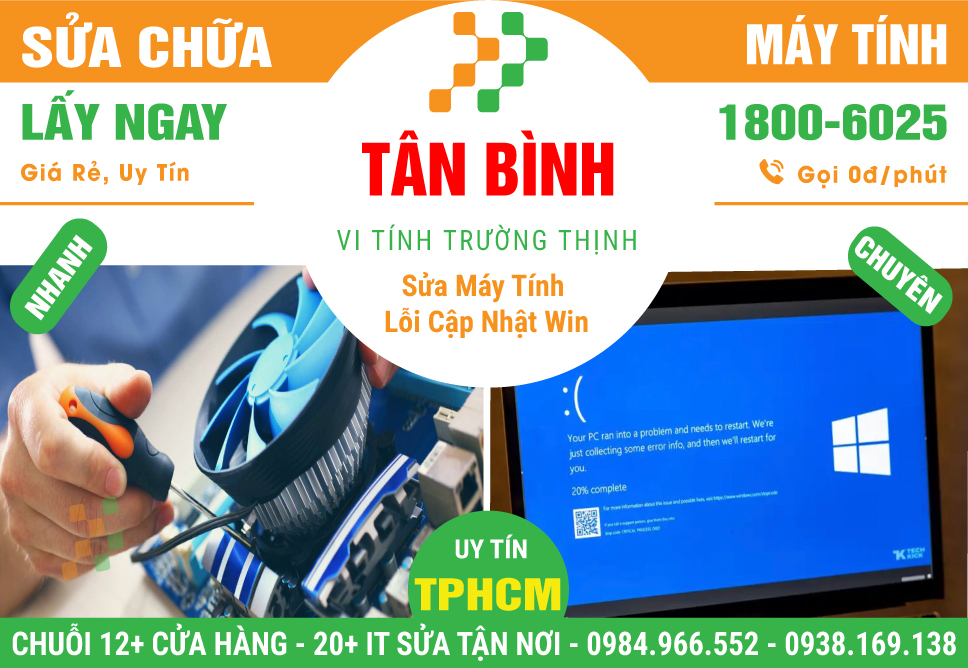 Đơn Vị Sửa Máy Tính Bị Lỗi Cập Nhật Không Thành Công Tại Quận Tân Bình