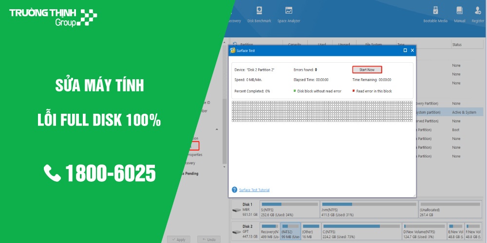 Đơn Vị Sửa Máy Tính Bị Lỗi Full Disk 100% Trên Máy Tính Tại Quận Tân Bình