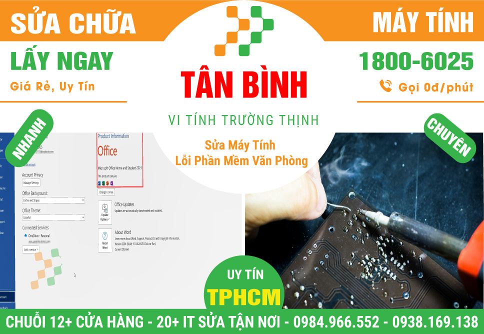 Nơi Sửa Máy Tính Bị Lỗi Phần Mềm Văn Phòng Tại Quận Tân Bình