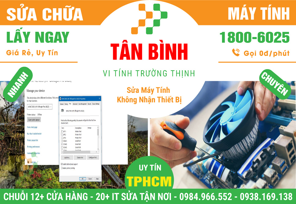 Nơi Sửa Máy Tính Không Nhận Thiết Bị Sau Cài Win Tại Quận Tân Bình