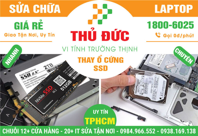Thay Ổ Cứng Laptop Quận Thủ Đức