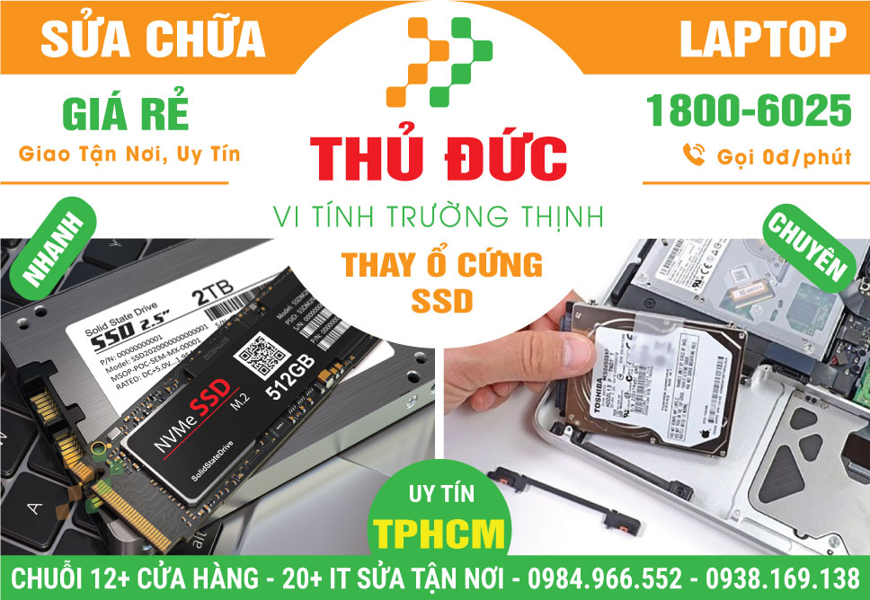 Thay Ổ Cứng Laptop Quận Thủ Đức