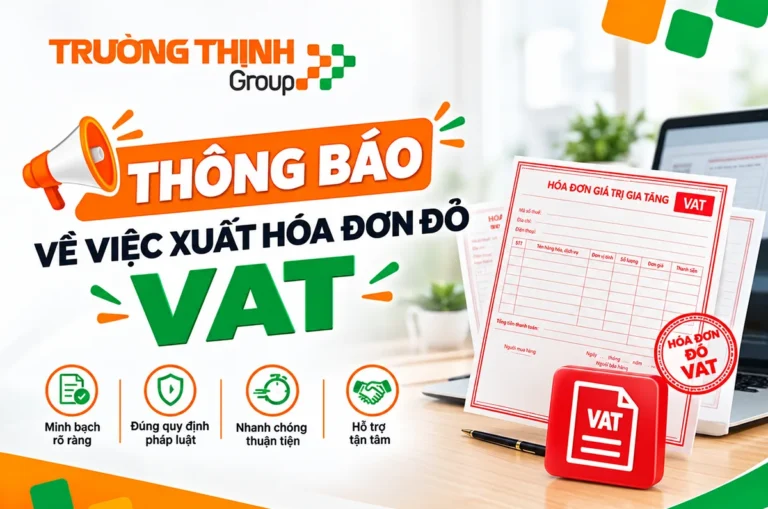 📌 THÔNG BÁO VỀ VIỆC XUẤT HÓA ĐƠN ĐỎ VAT