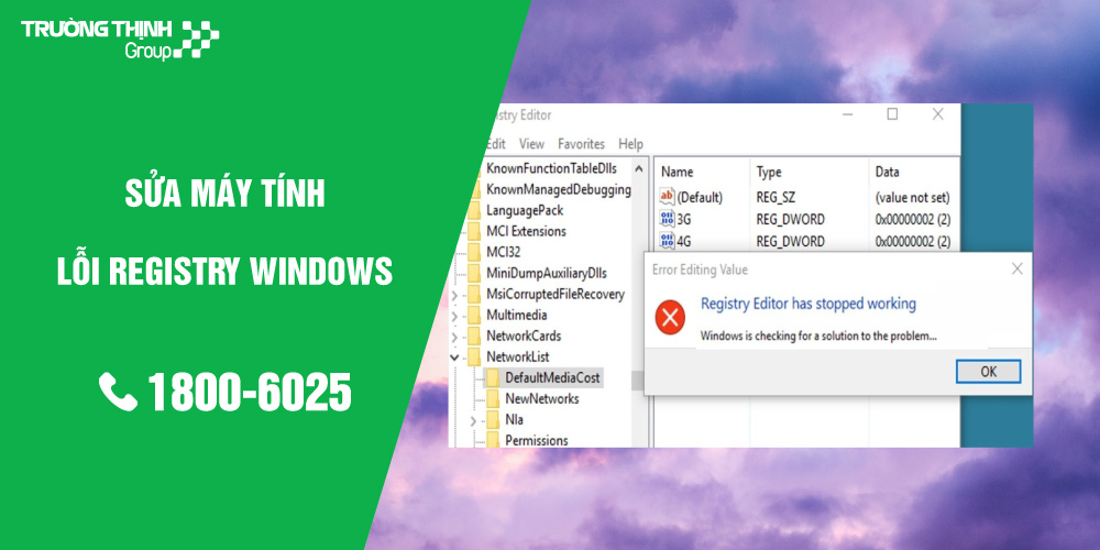 Đơn Vị Sửa Máy Tính Bị Lỗi Registry Windows Tại Quận Tân Bình