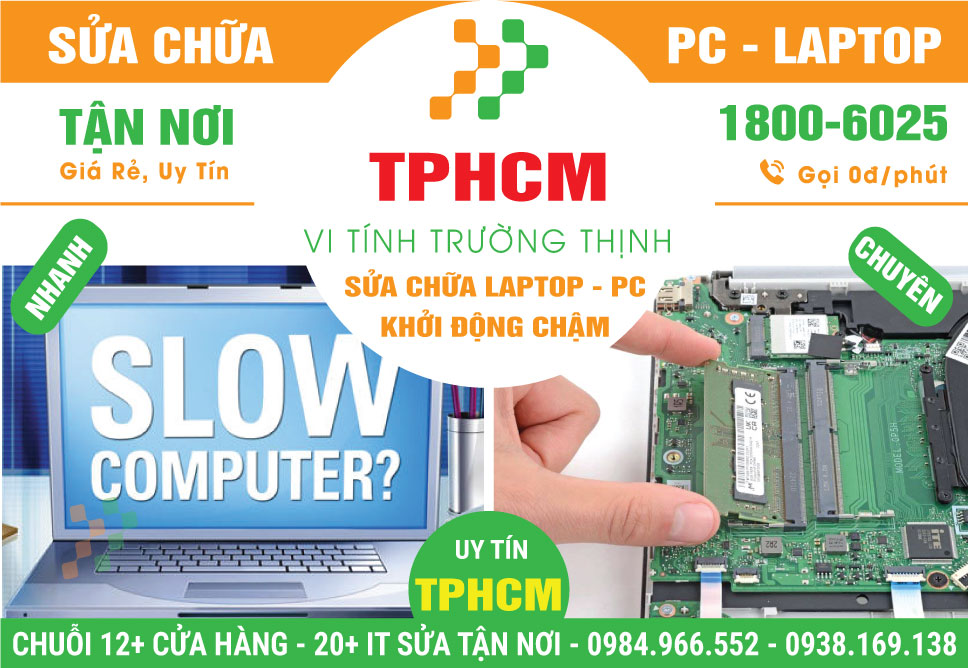 Địa Chỉ Sửa Laptop Khởi Động Chậm TPHCM Giá Rẻ