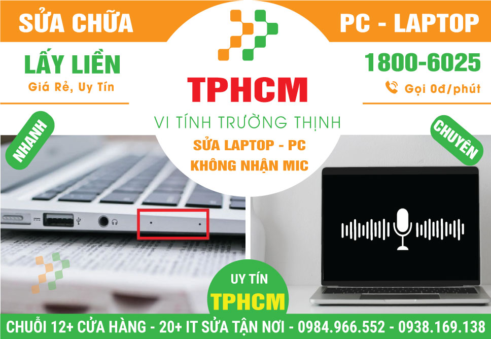 Địa Chỉ Sửa Laptop Không Nhận Mic TPHCM