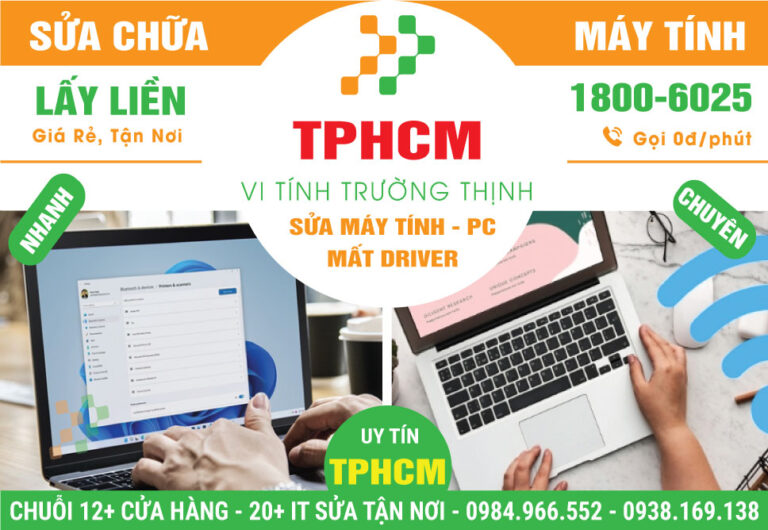 Dịch Vụ Sửa Máy Tính Mất Driver TPHCM