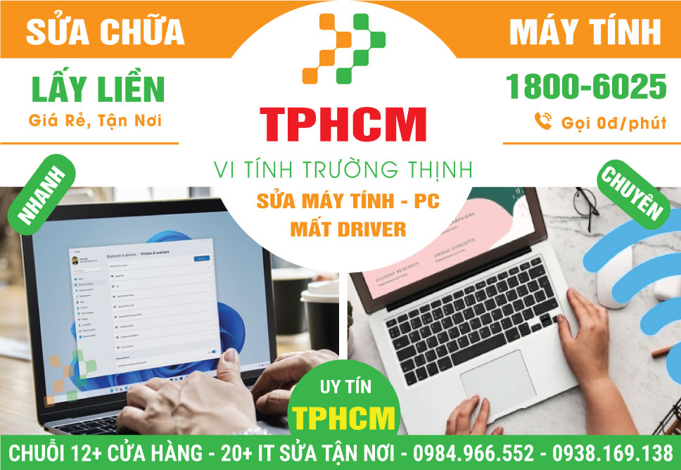 Dịch Vụ Sửa Máy Tính Mất Driver TPHCM