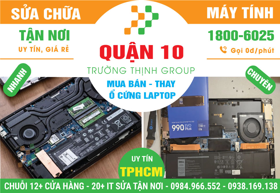 Địa Chỉ Thay Ổ Cứng Laptop Giá Rẻ Ở Quận 10