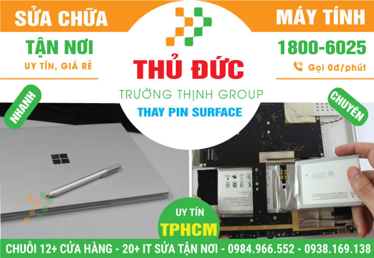 Địa Chỉ Thay Pin Surface Quận Thủ Đức Lấy Liền