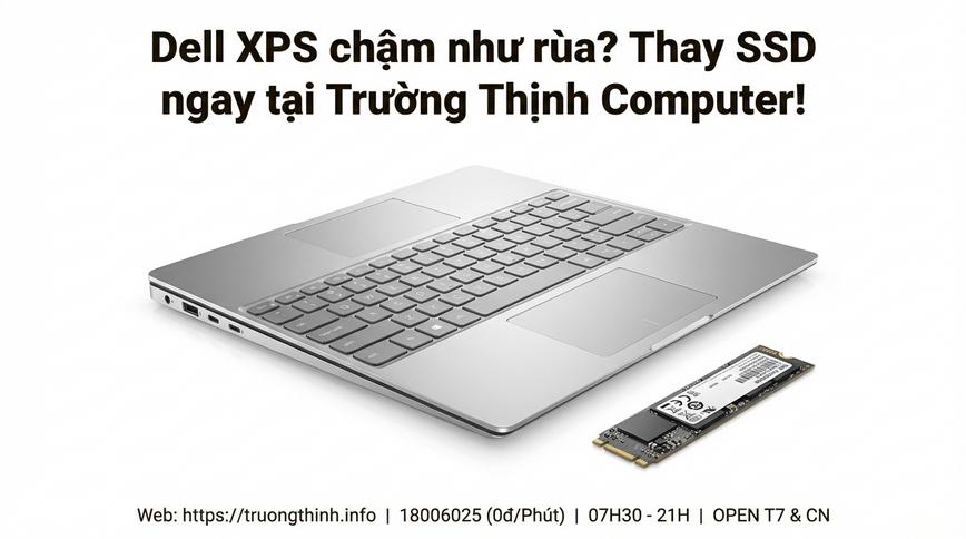 Dell XPS chậm như rùa? Thay SSD ngay tại Trường Thịnh Computer!