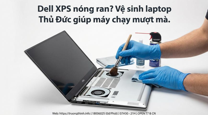 Dell XPS nóng ran? Vệ sinh laptop Thủ Đức giúp máy chạy mượt mà.