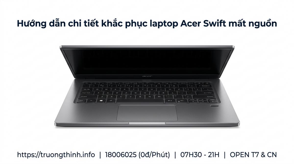 Hướng dẫn chi tiết khắc phục laptop Acer Swift mất nguồn