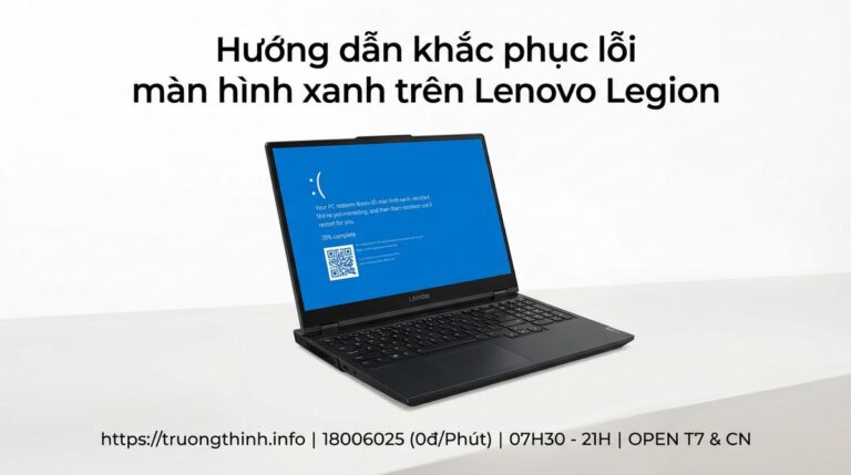 Cách sửa laptop Lenovo Legion bị màn hình xanh uy tín nhanh