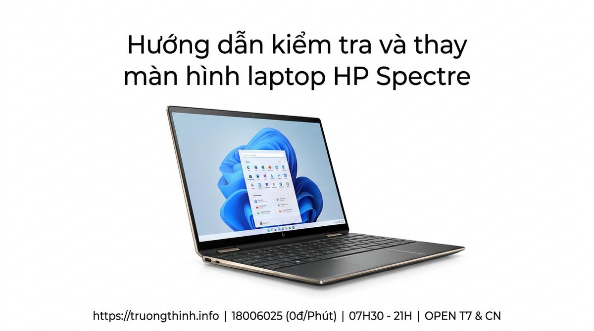 Hướng dẫn kiểm tra và thay màn hình laptop HP Spectre
