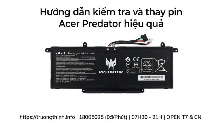 Thay pin laptop Acer Predator chính hãng, giá rẻ tại TPHCM