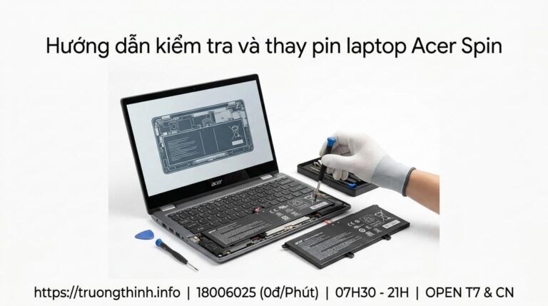 Thay pin laptop Acer Spin lấy ngay uy tín bao nhiêu?