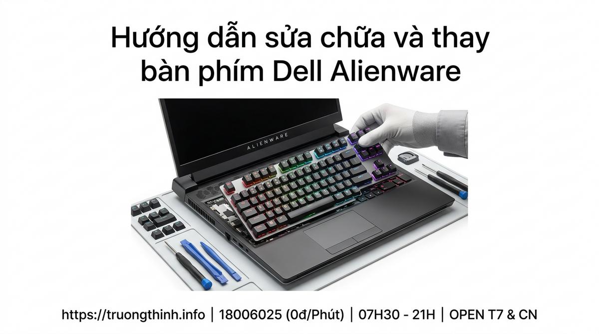 Hướng dẫn sửa chữa và thay bàn phím Dell Alienware