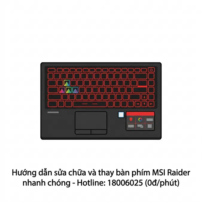 Hướng dẫn sửa chữa và thay bàn phím MSI Raider nhanh chóng