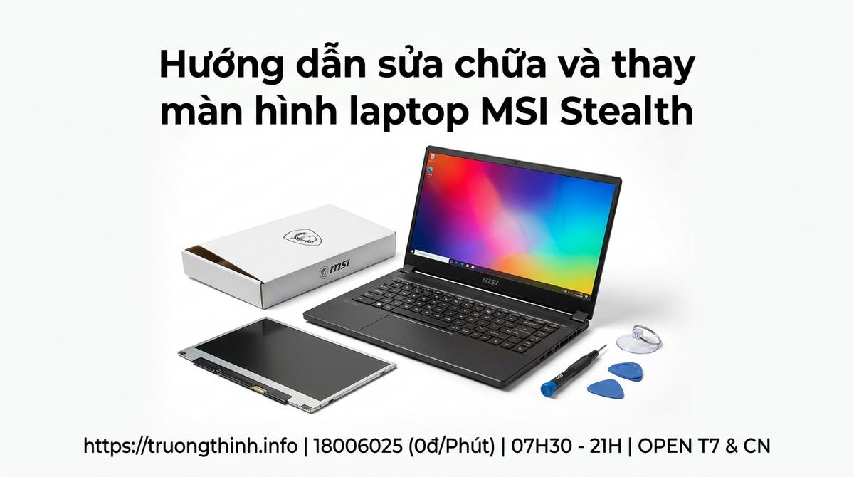 Hướng dẫn sửa chữa và thay màn hình laptop MSI Stealth