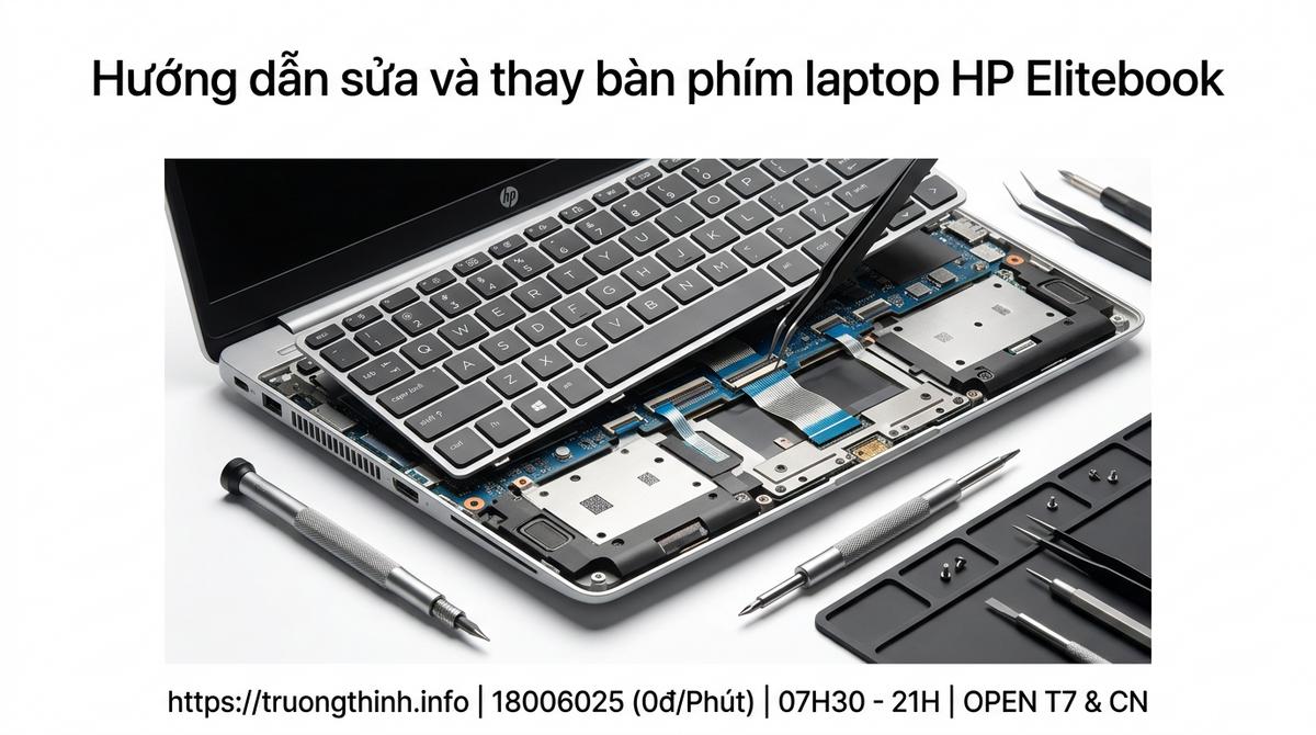Hướng dẫn sửa và thay bàn phím laptop HP Elitebook