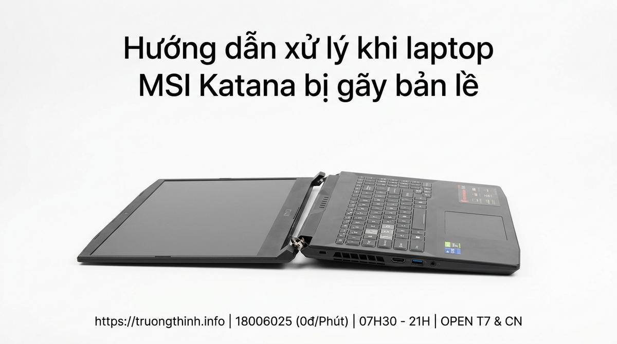 Hướng dẫn xử lý khi laptop MSI Katana bị gãy bản lề