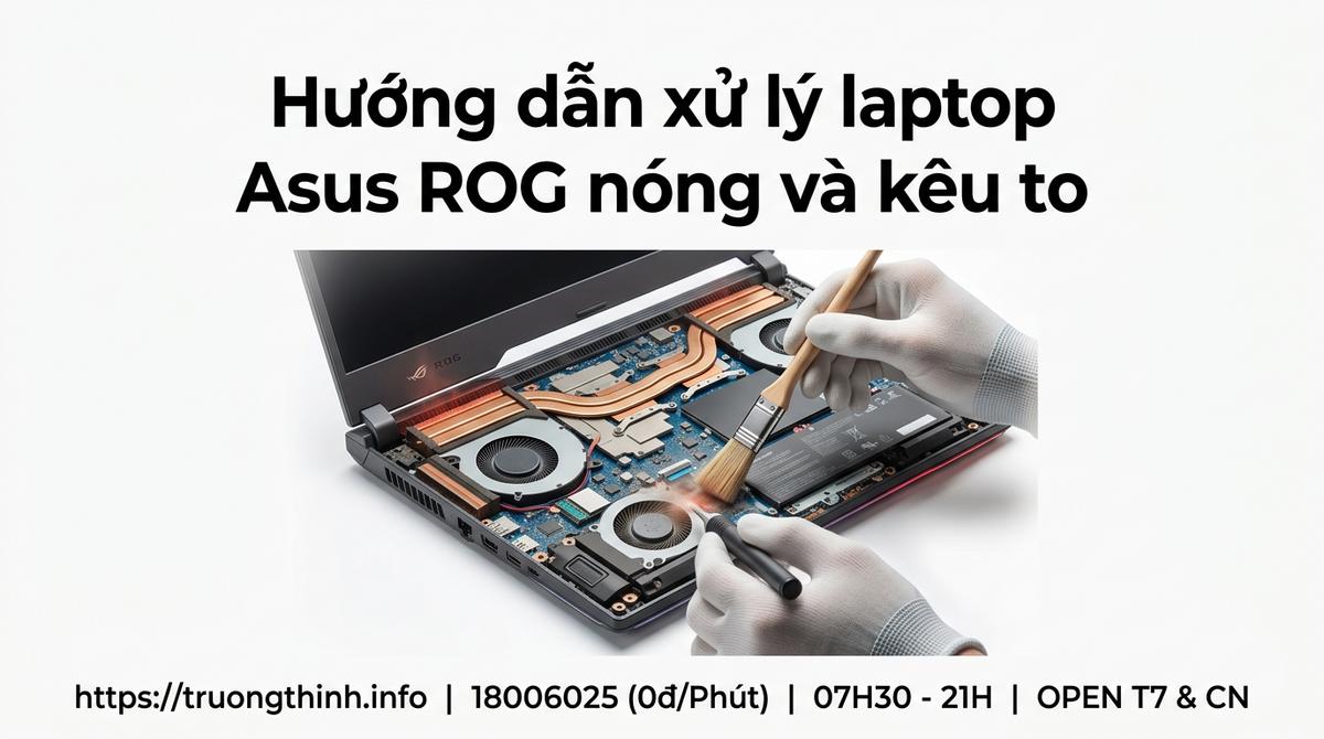 Hướng dẫn xử lý laptop Asus ROG nóng và kêu to